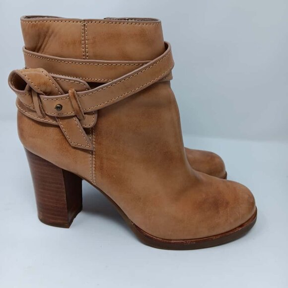 Tommy Bahama Casual Footwear Leather Ankle Boots Block Heel - Picture 3 of 7